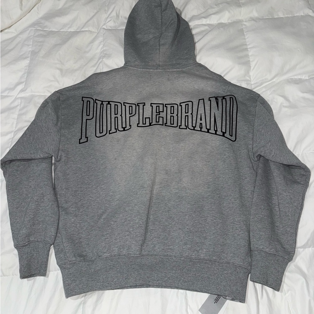 Purple Brand Gray Hoodie Size Small